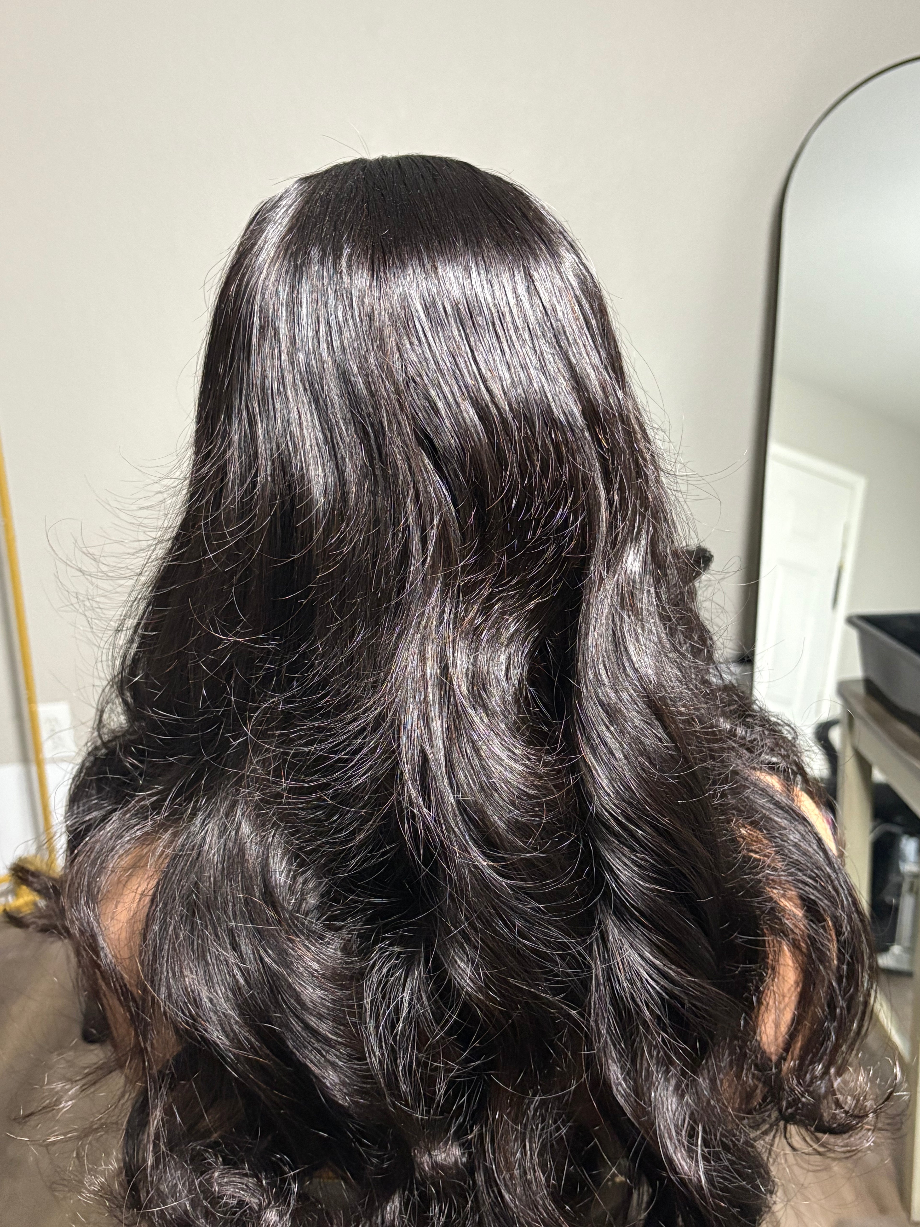 ✨ Bleached knots, Layers & Curls/Crimps/Flatiron Add-On
